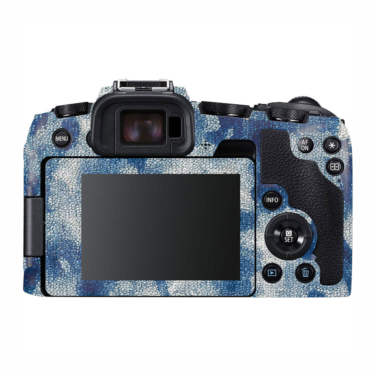 Blue Watercolor Fabric Canon EOS RP Camera Skins