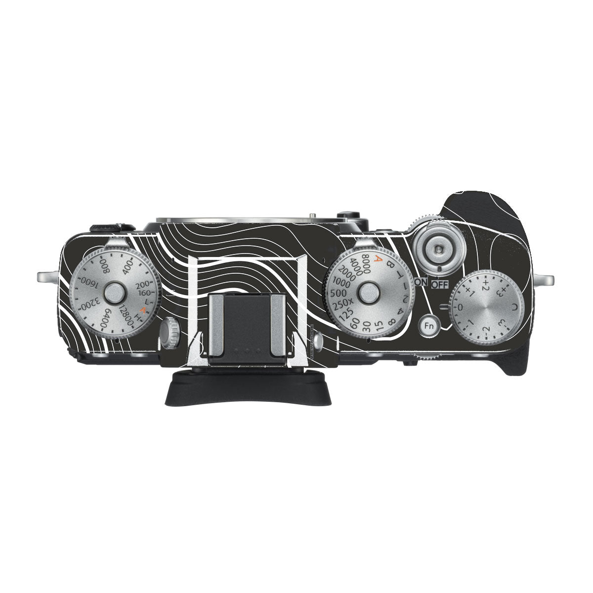 Grayscale Topographic Lines FujiFilm X-T3 Camera Skin