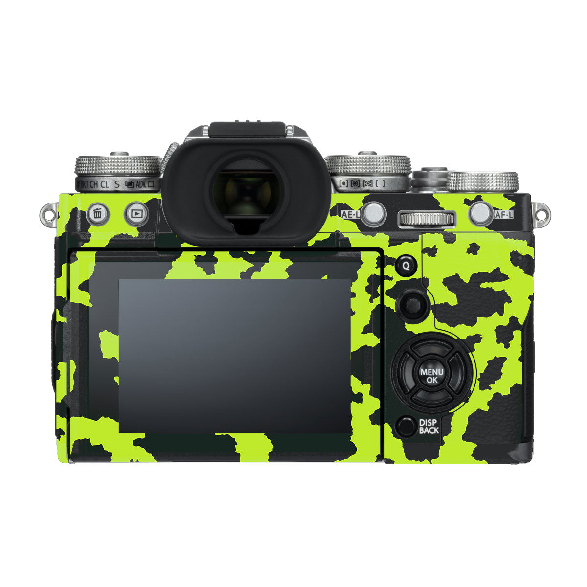 Neon Green Splatter FujiFilm X-T3 Camera Skin