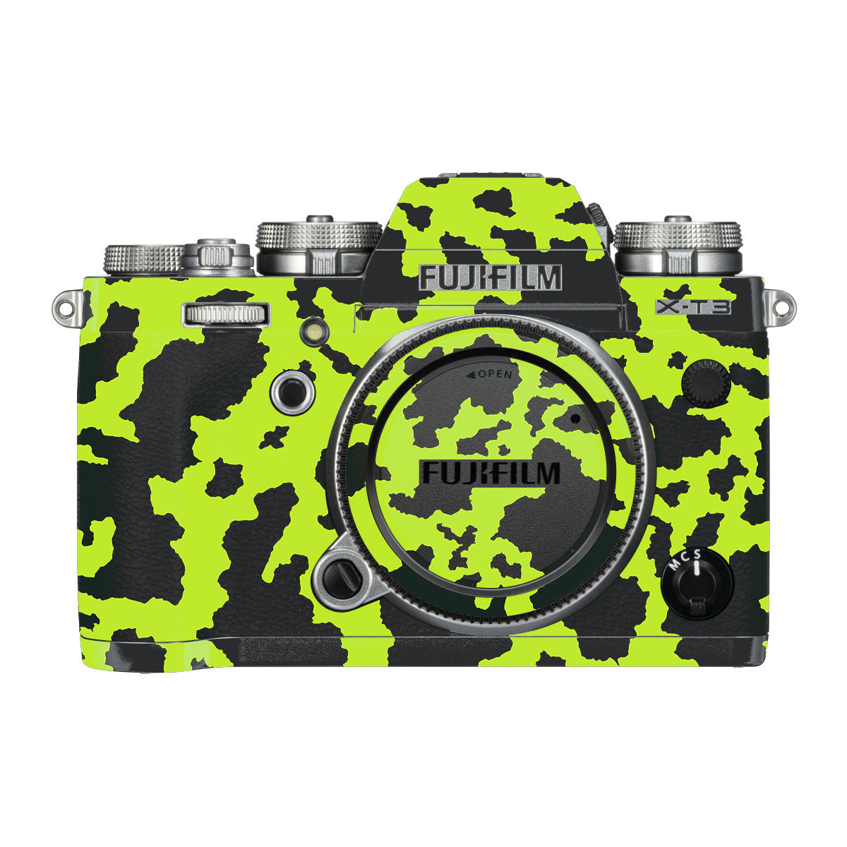Neon Green Splatter FujiFilm X-T3 Camera Skin