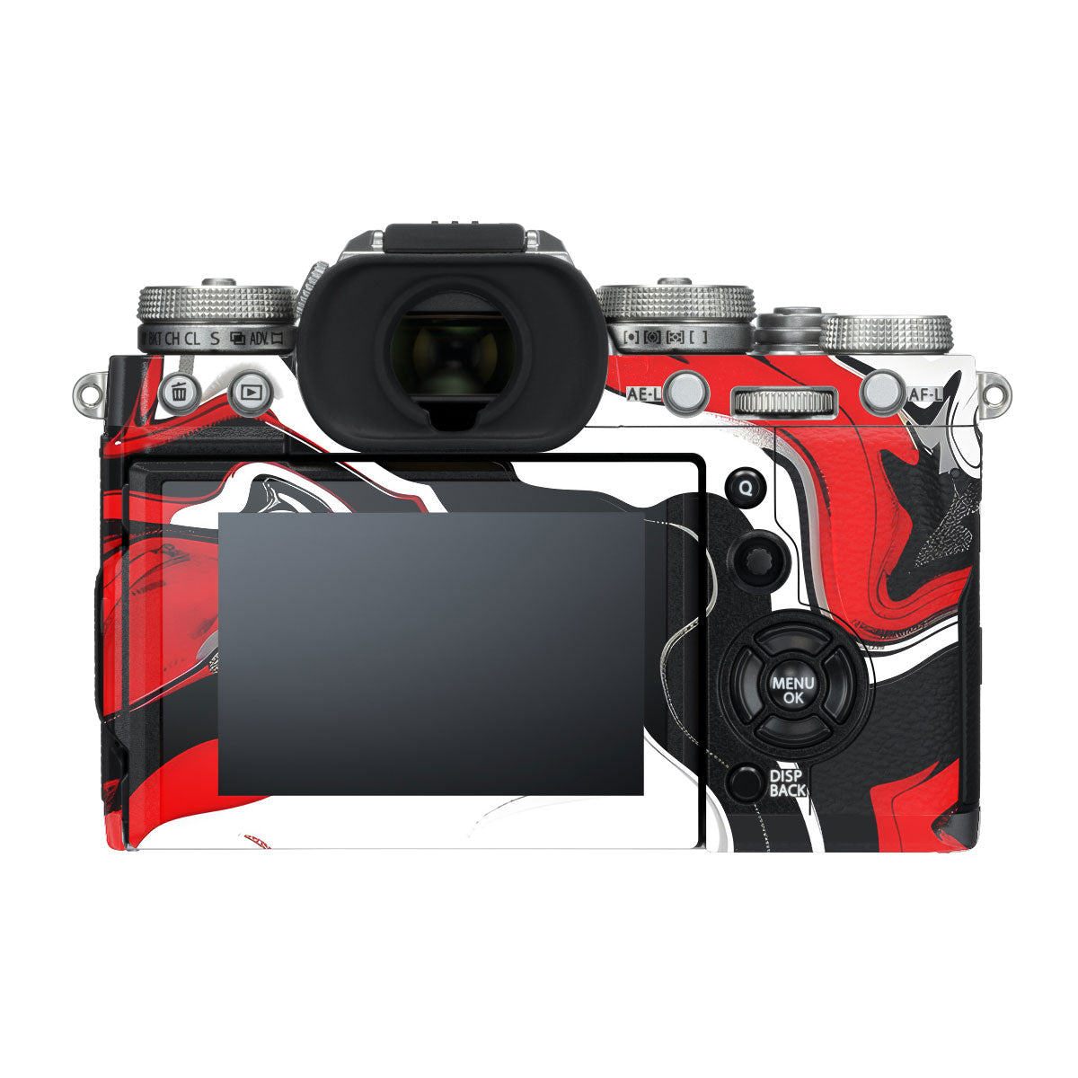 Scarlet and White Motion FujiFilm X-T3 Camera Skin