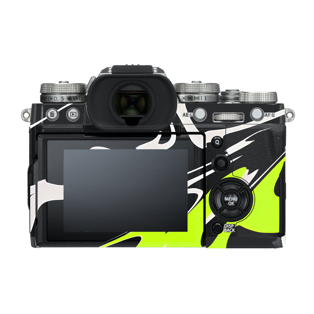 Neon Green and Black Pattern FujiFilm X-T3 Camera Skin
