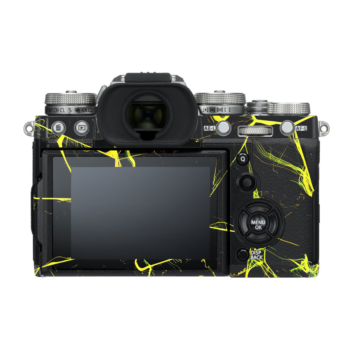 White Veins on Black FujiFilm X-T3 Camera Skin
