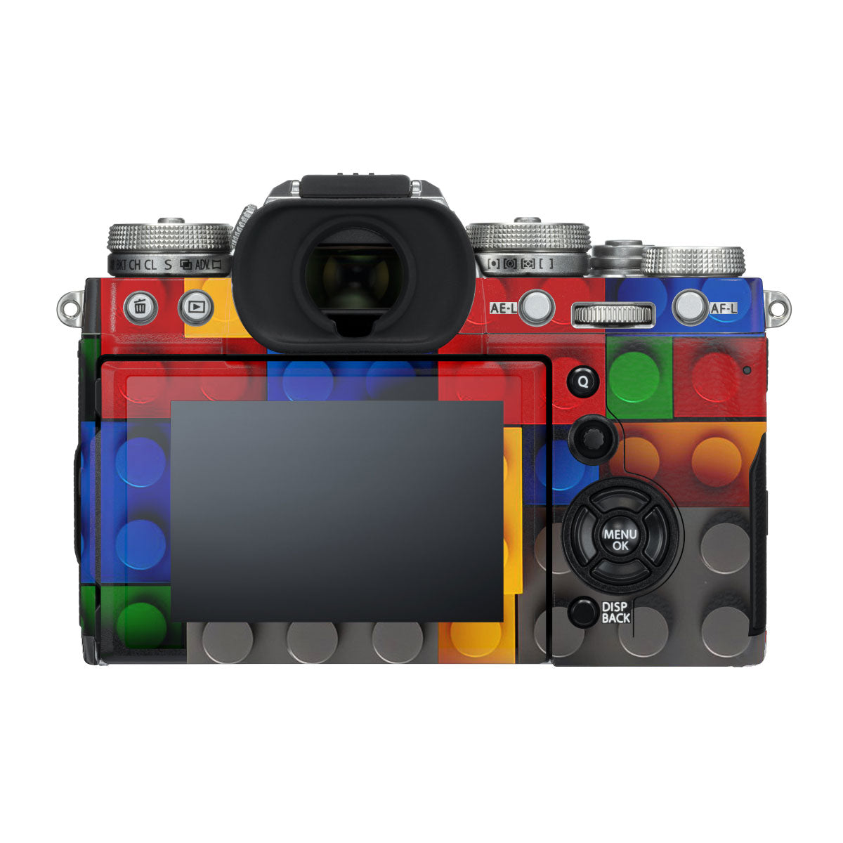 Retro Colorful Doodle Art Pattern FujiFilm X-T3 Camera Skin