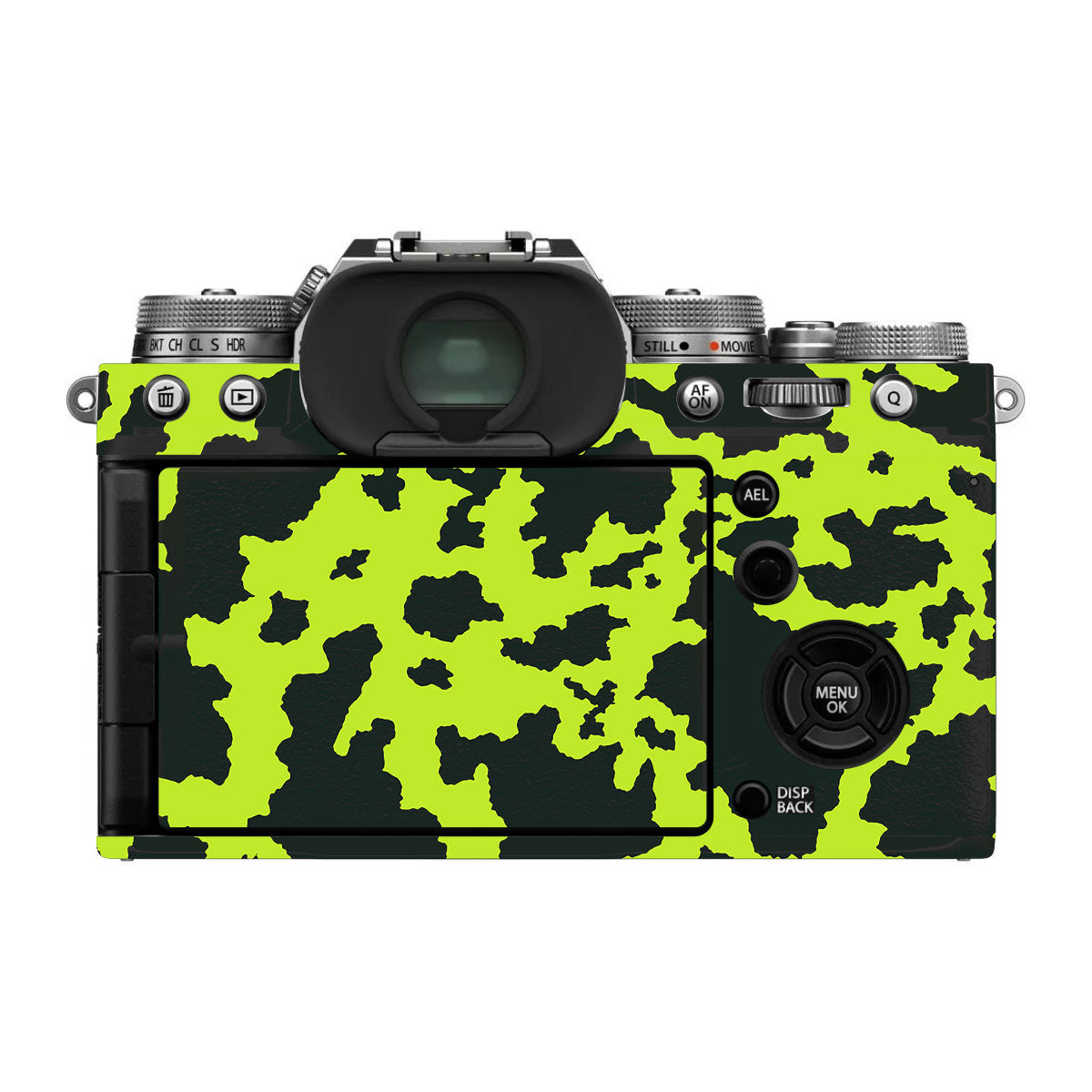 Neon Green Splatter FujiFilm X-T4 Camera Skin