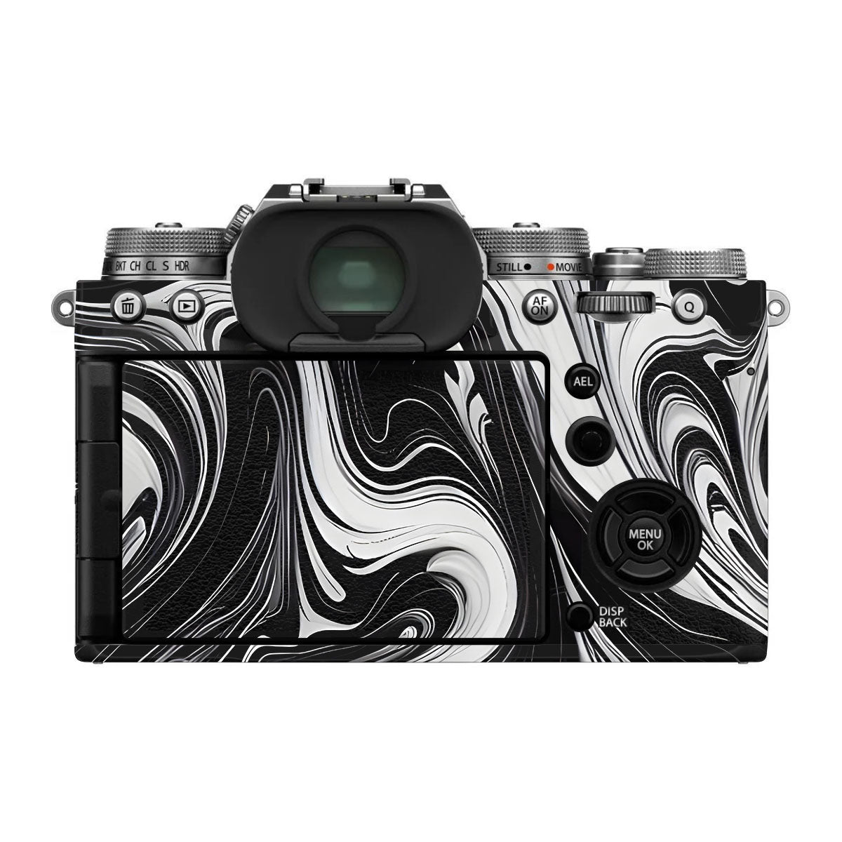 Black and White Marble FujiFilm X-T4 Camera Skin
