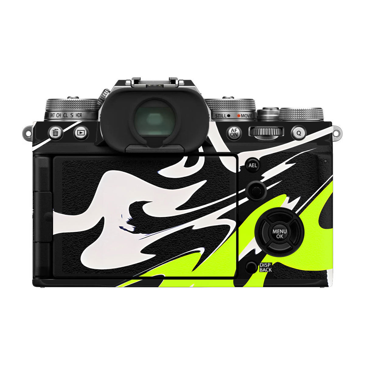 Neon Green and Black Pattern FujiFilm X-T4 Camera Skin