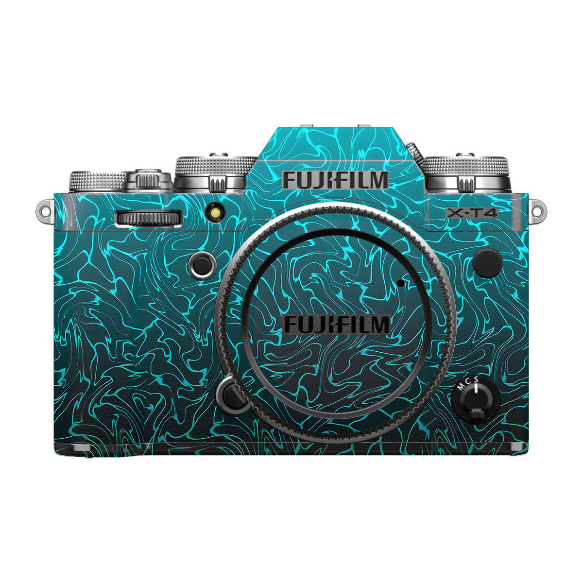 Lime Yellow to Black Gradient FujiFilm X-T4 Camera Skin