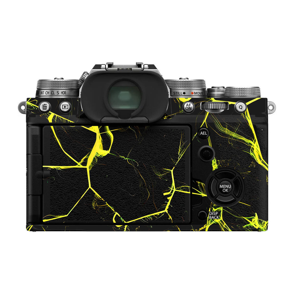 White Veins on Black FujiFilm X-T4 Camera Skin