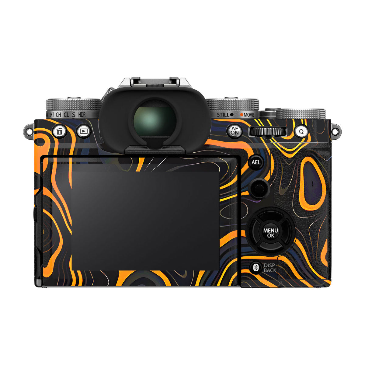 Amber Topographic Waves FujiFilm X-T5 Camera Skin