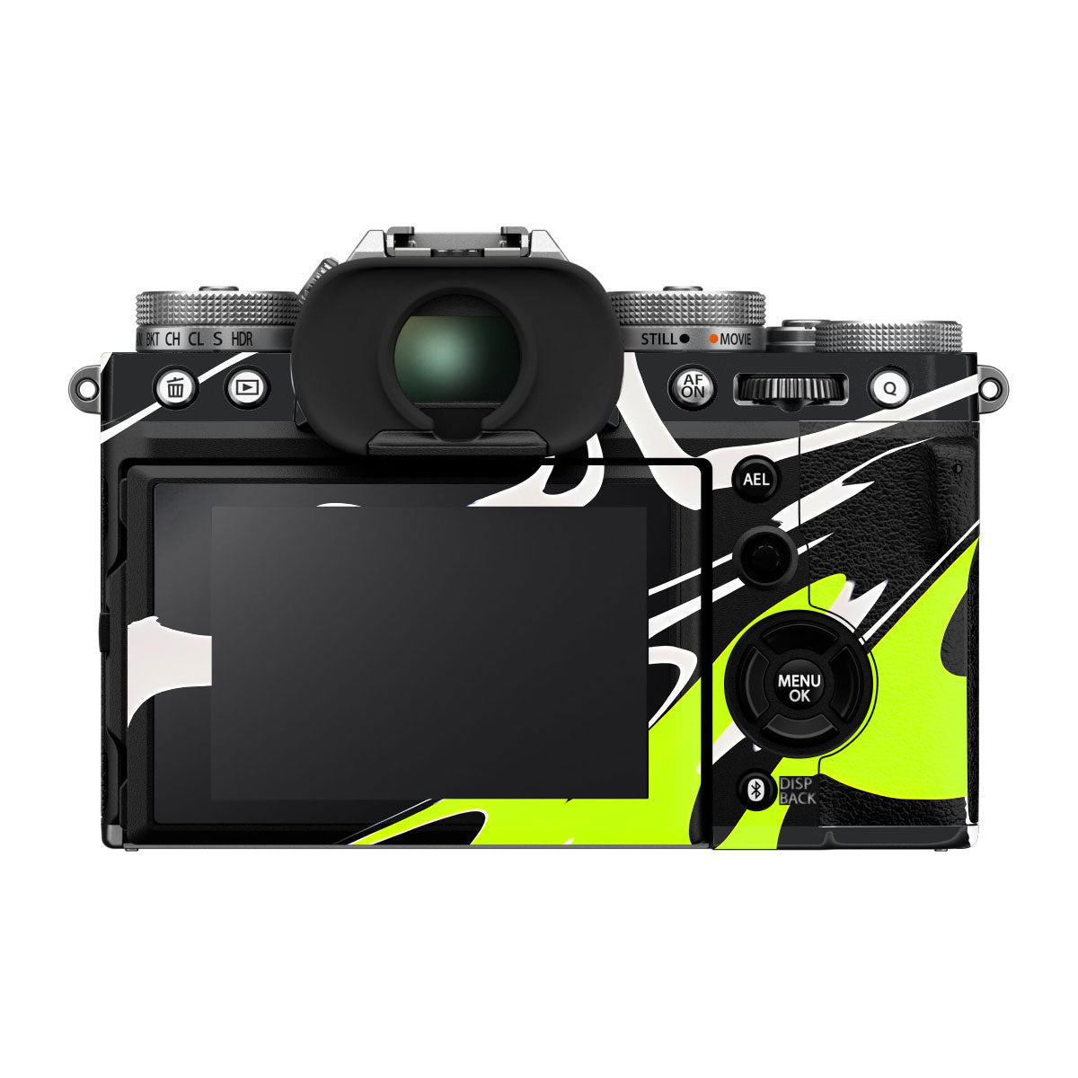 Neon Green and Black Pattern FujiFilm X-T5 Camera Skin