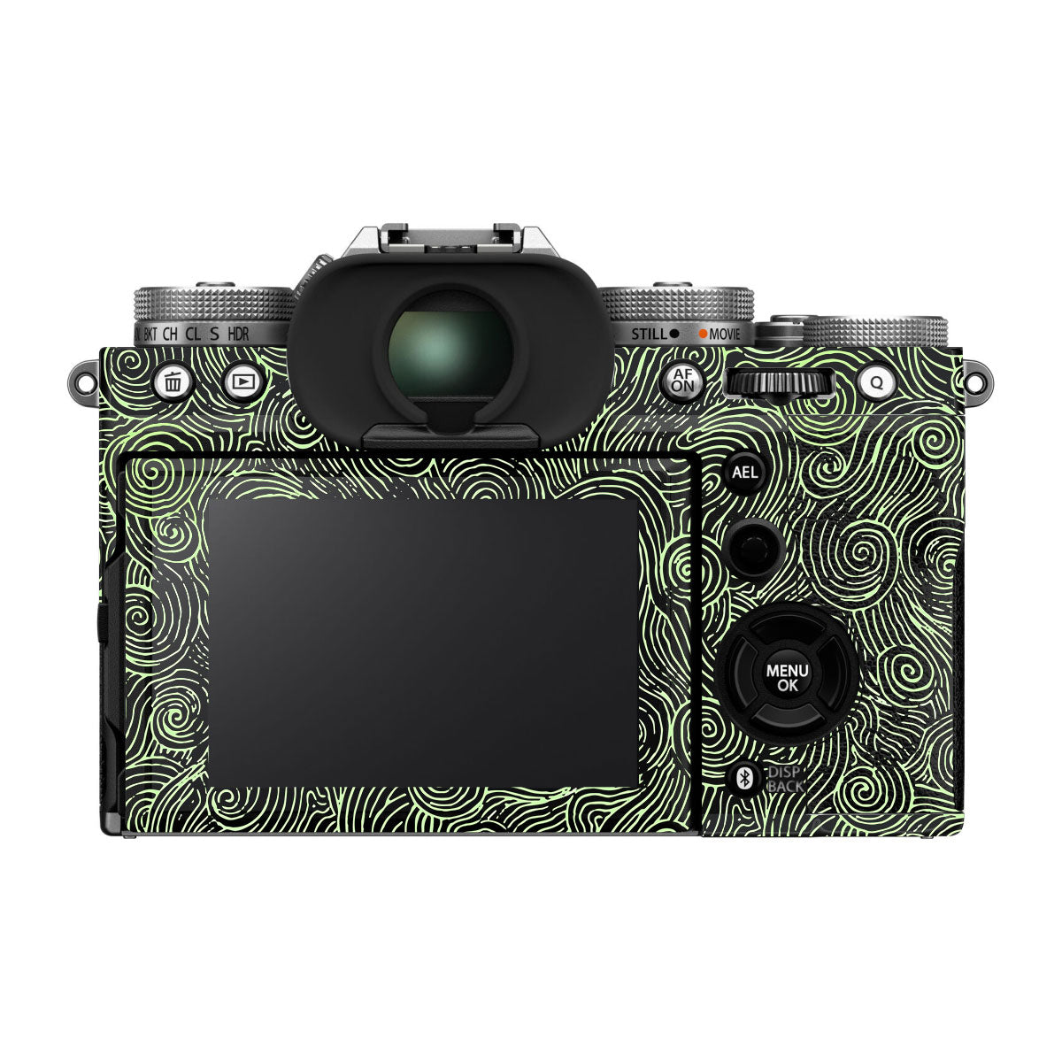 Green Spirals FujiFilm X-T5 Camera Skin