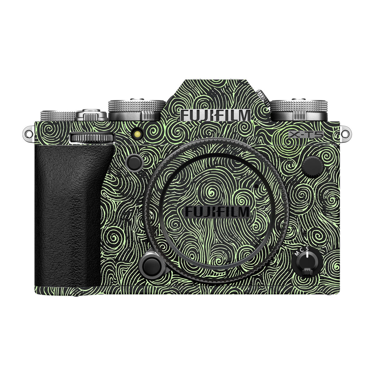 Green Spirals FujiFilm X-T5 Camera Skin