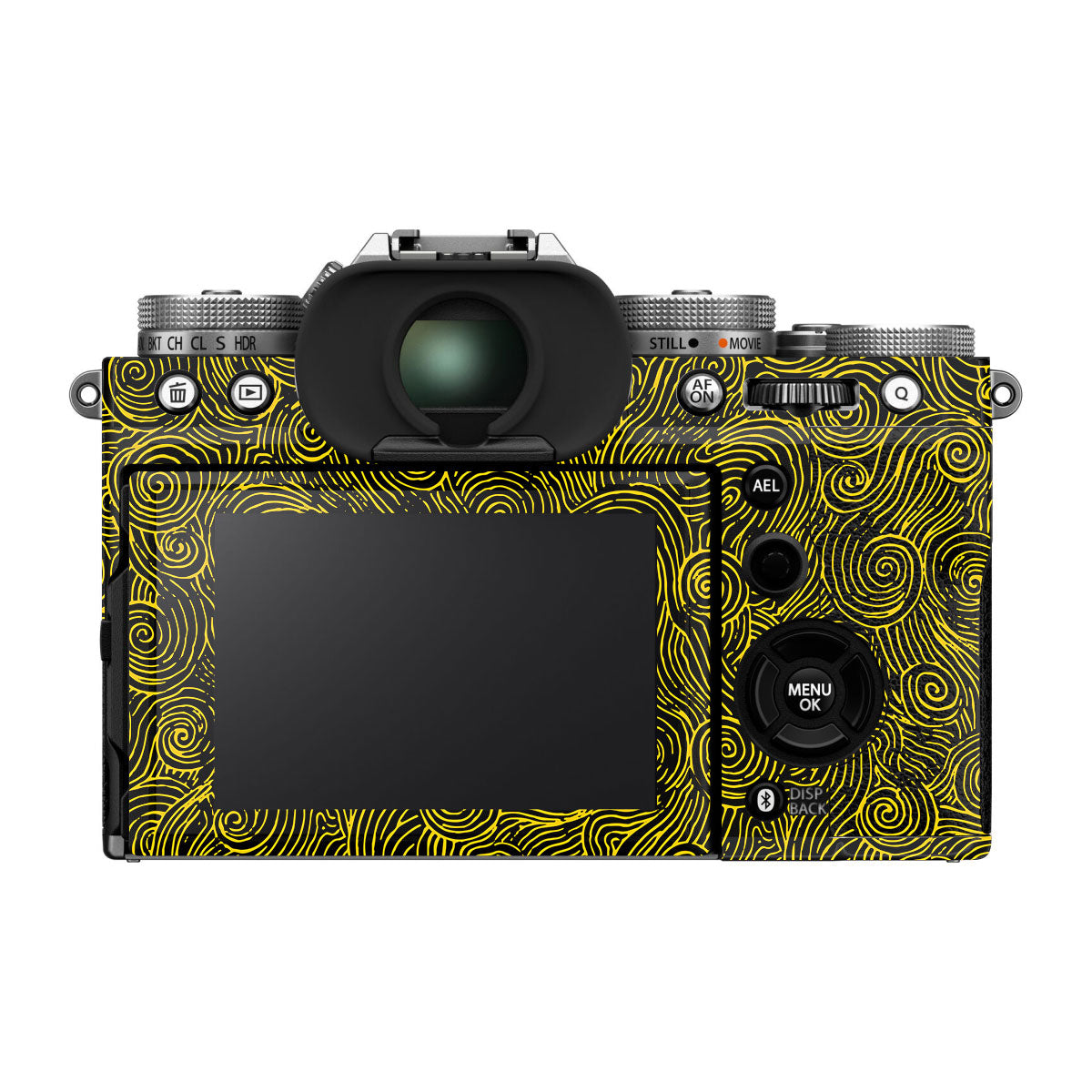 Yellow Spirals FujiFilm X-T5 Camera Skin