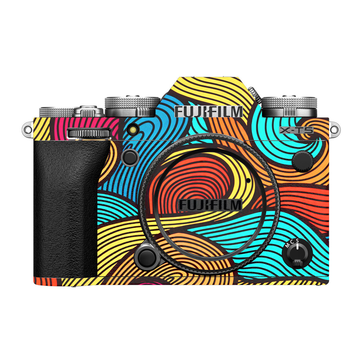Retro Colorful Doodle Art Pattern FujiFilm X-T5 Camera Skin