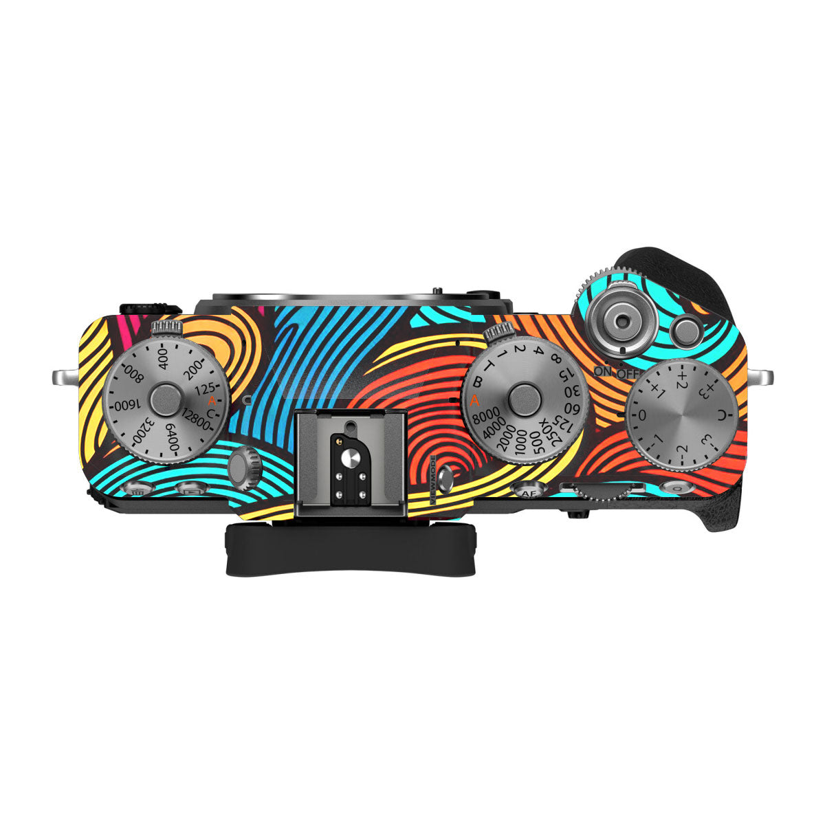 Retro Colorful Doodle Art Pattern FujiFilm X-T5 Camera Skin