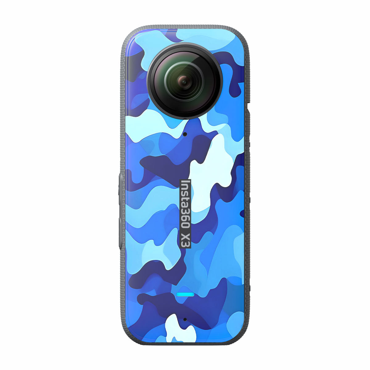 Arctic Blue Camo Pattern Insta360 X3 Camera Skins