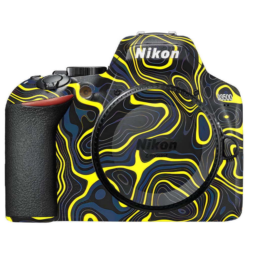 Neon Lava Contours Nikon D3500 Camera Skins