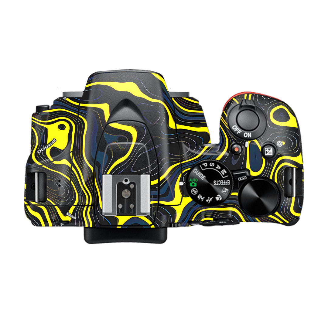 Neon Lava Contours Nikon D3500 Camera Skins