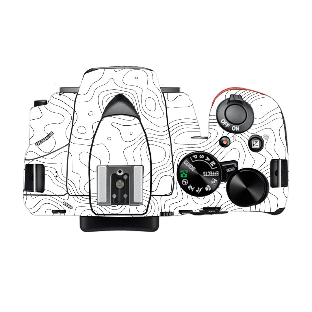 White Contour Design Nikon D3500 Camera Skins