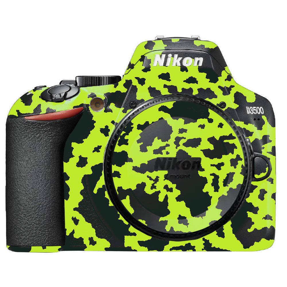 Neon Green Splatter Nikon D3500 Camera Skin