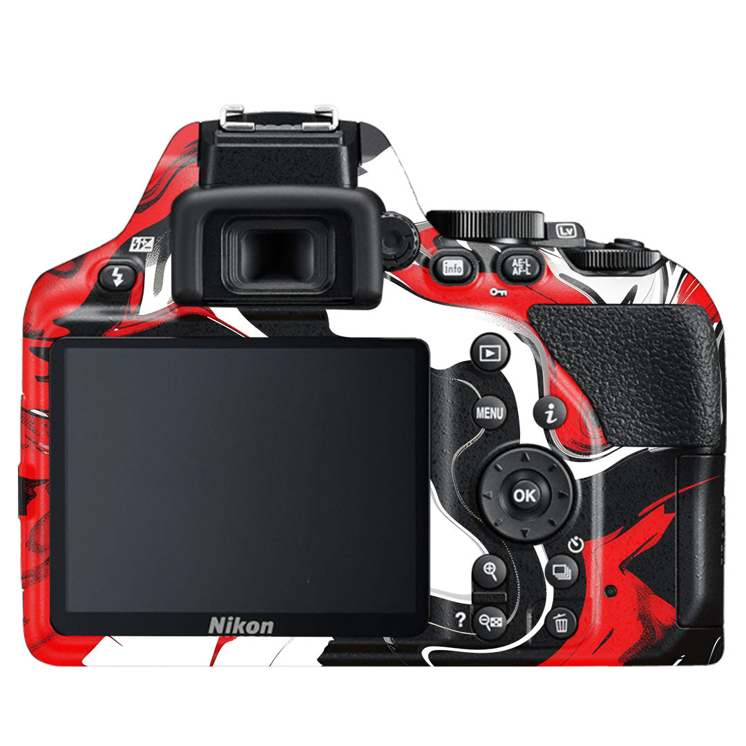 Scarlet and White Motion Nikon D3500 Camera Skin