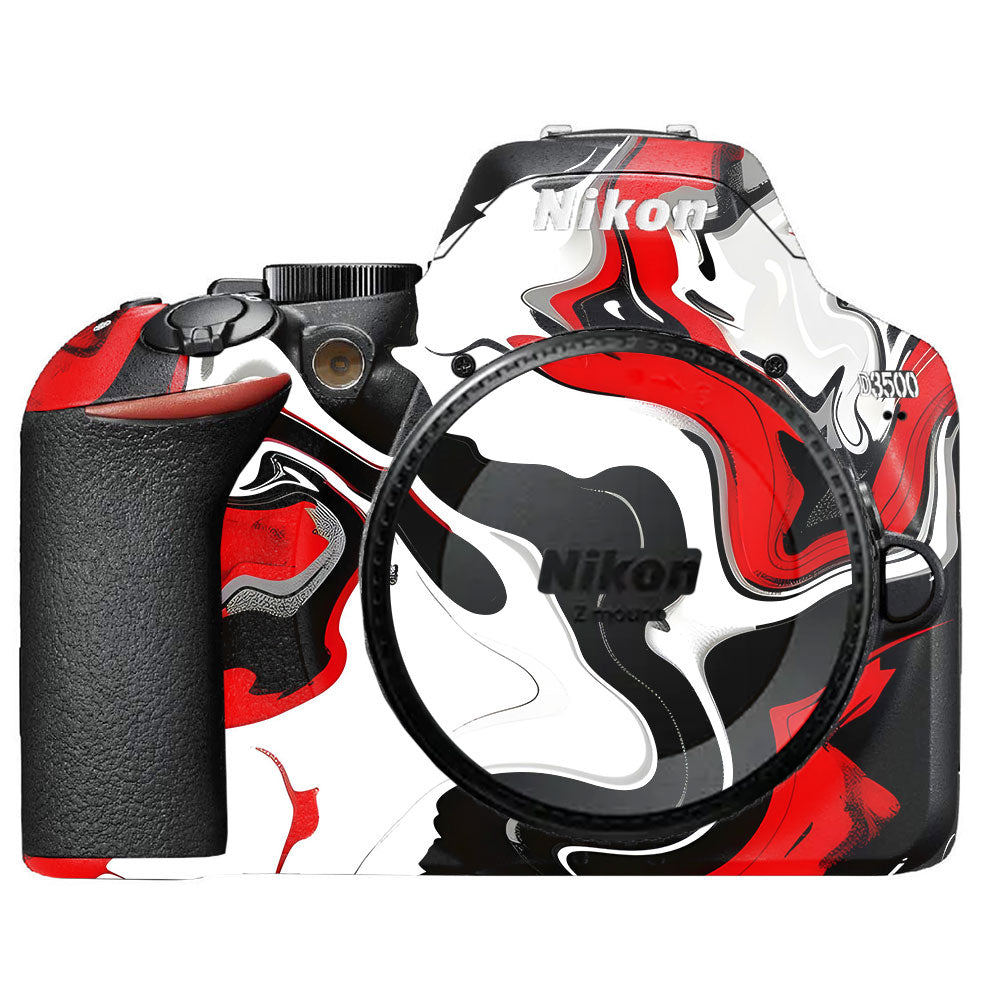 Scarlet and White Motion Nikon D3500 Camera Skin