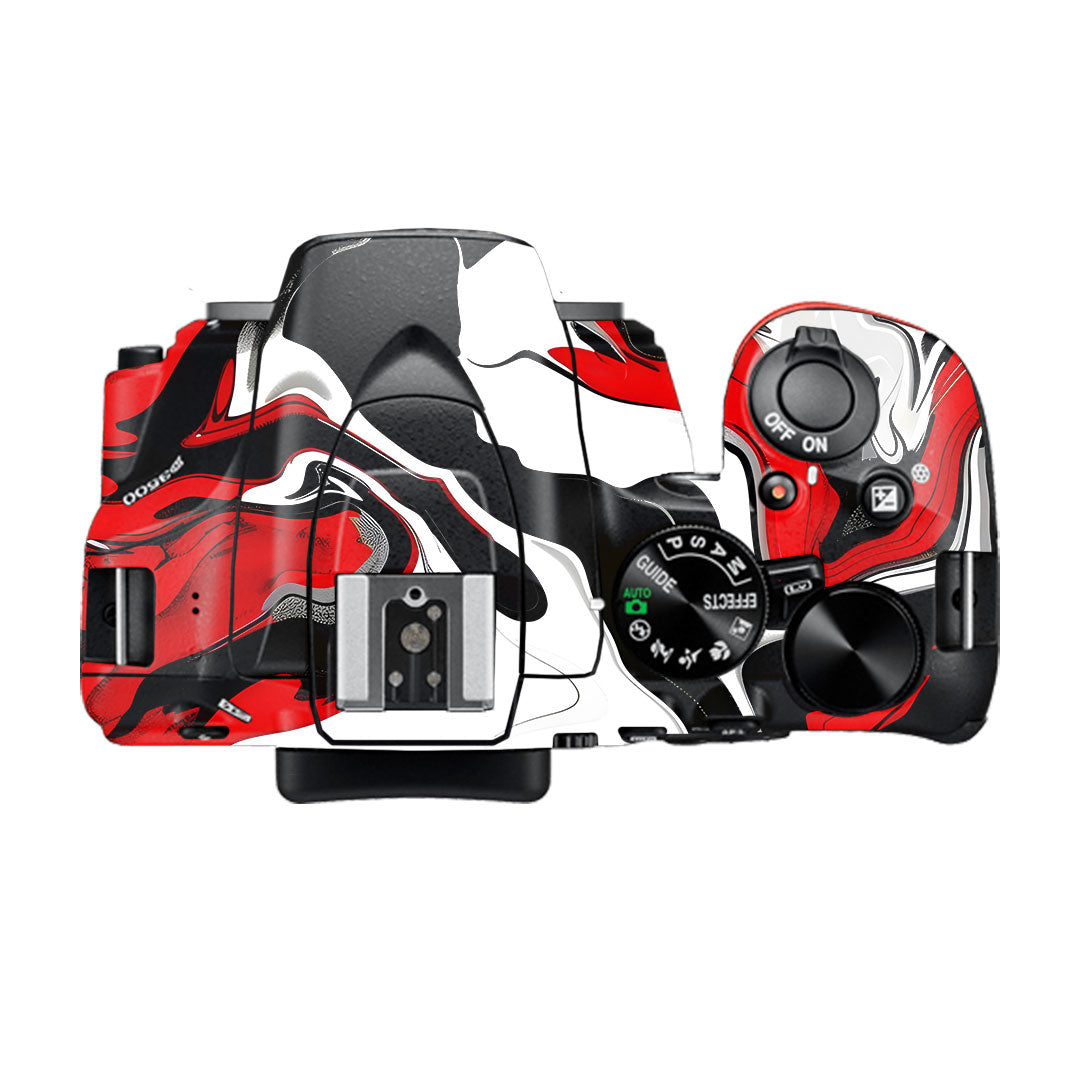Scarlet and White Motion Nikon D3500 Camera Skin