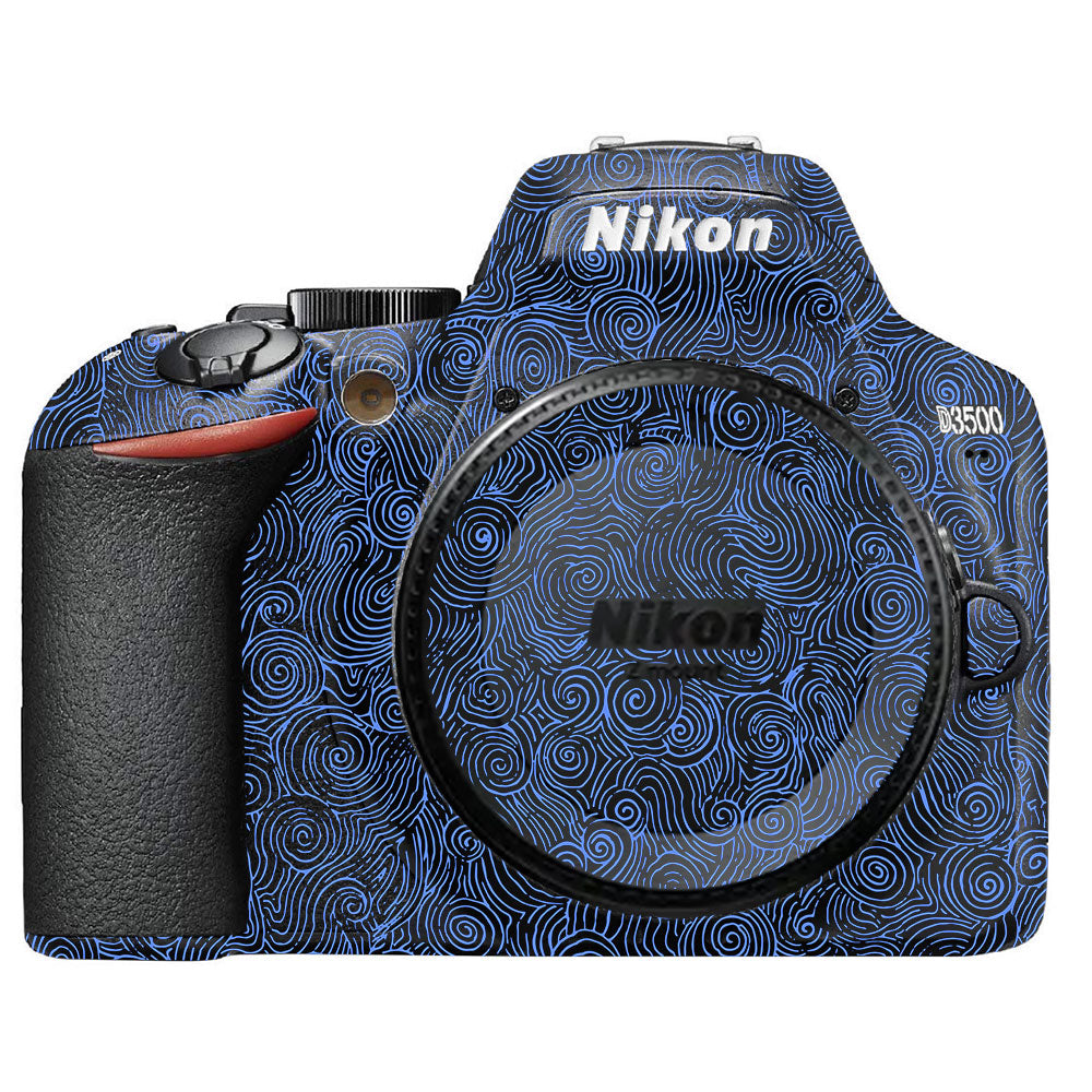 Blue Spirals Nikon D3500 Camera Skin
