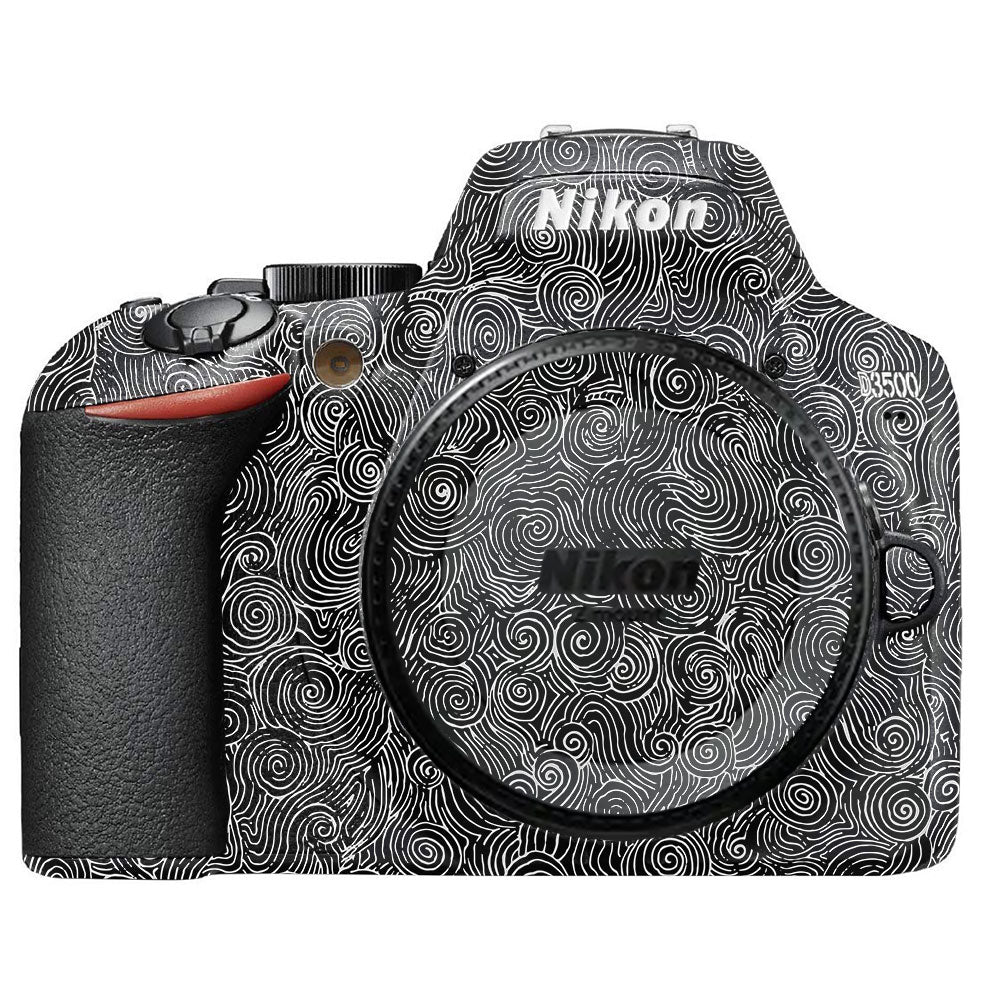 White Spirals Nikon D3500 Camera Skin