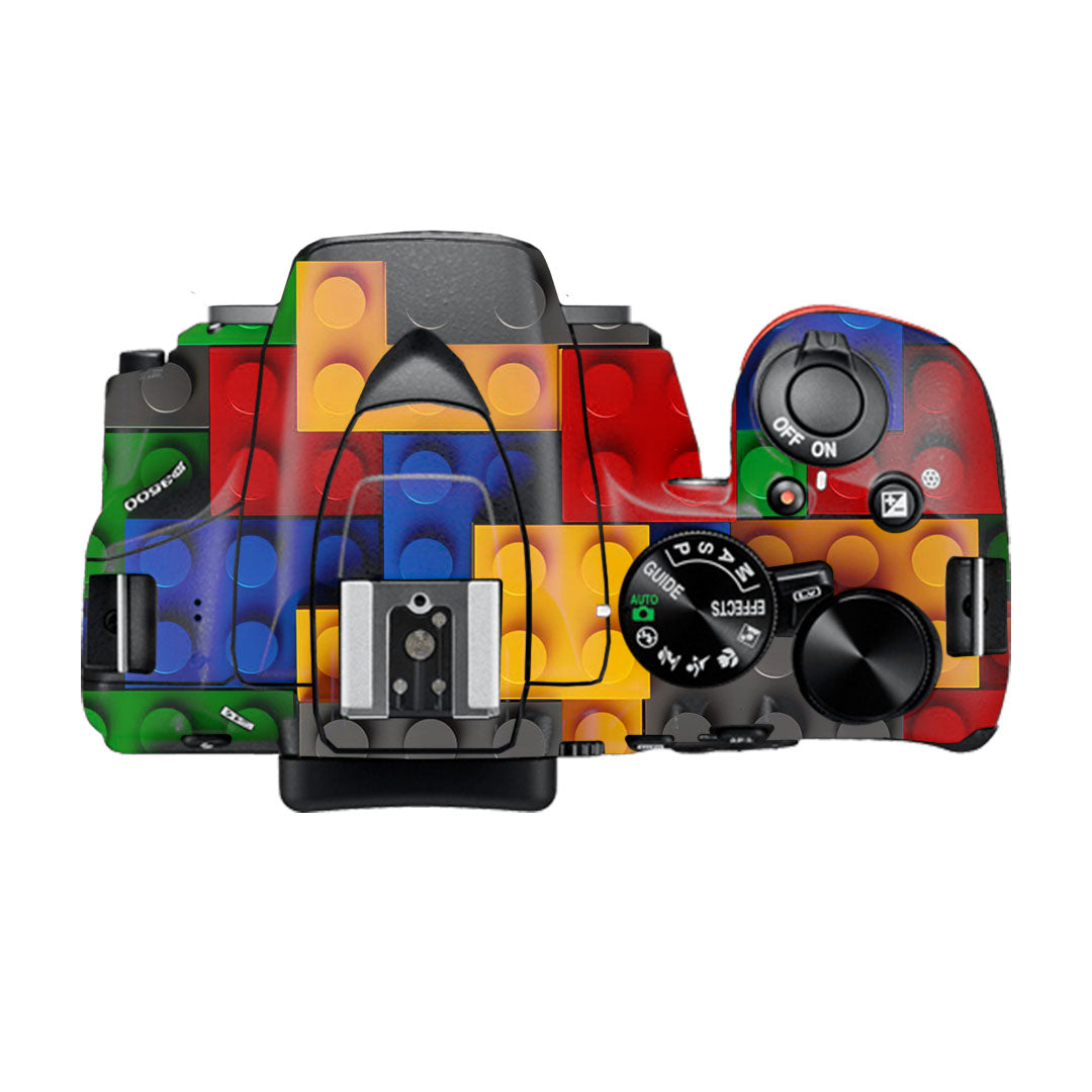 Colorful LEGO Brick Wall Pattern Nikon D3500 Camera Skin