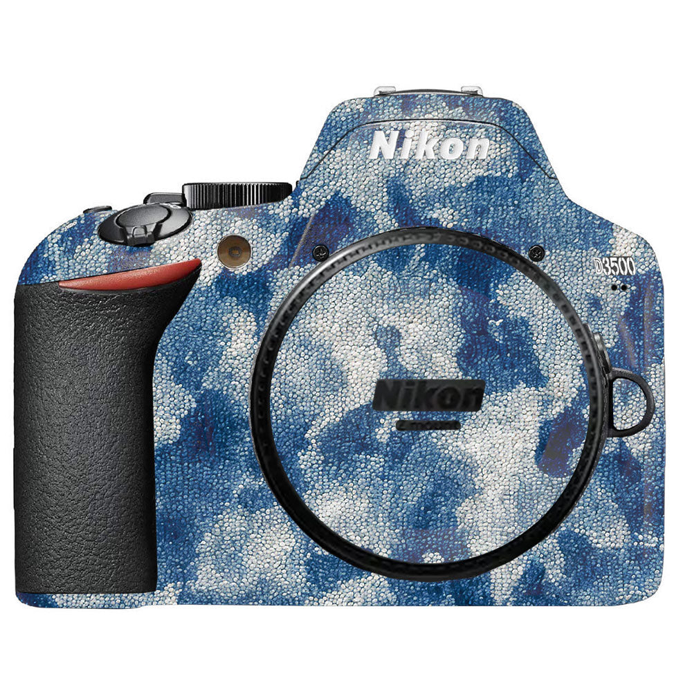 Blue Watercolor Fabric Nikon D3500 Camera Skin