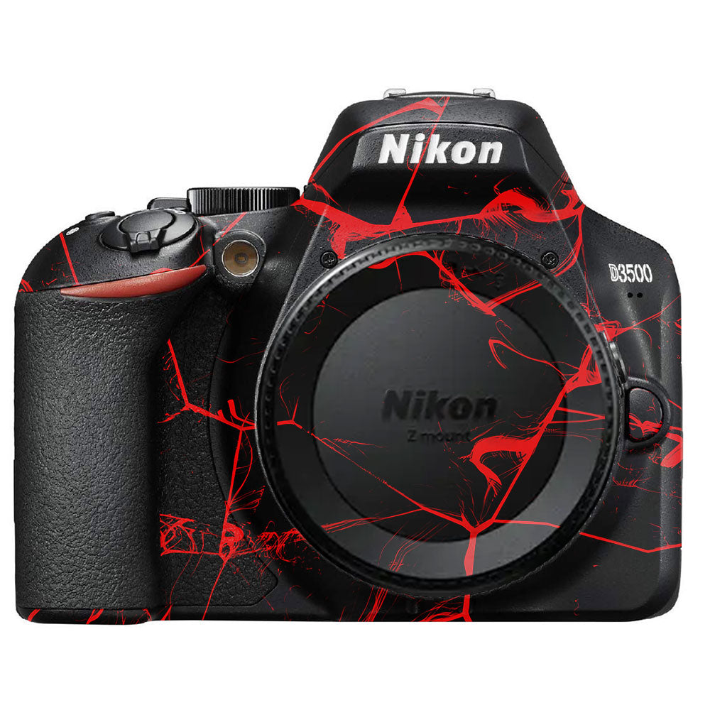 Red Neural Grid Nikon D3500 Camera Skin