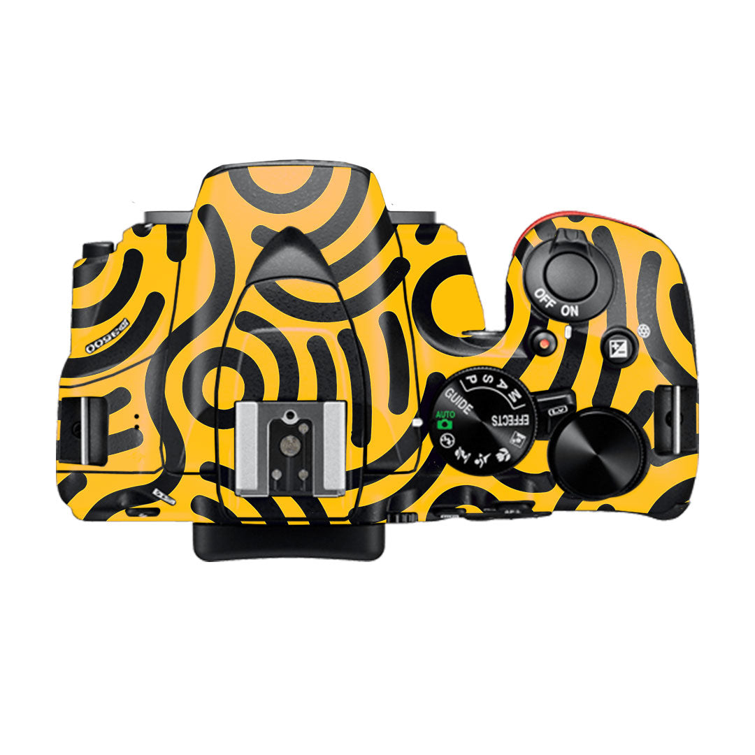 Minimal Yellow Wave Nikon D3500 Camera Skin