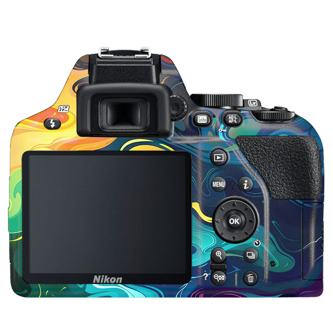 Rainbow Liquid Fusion Nikon D3500 Camera Skin