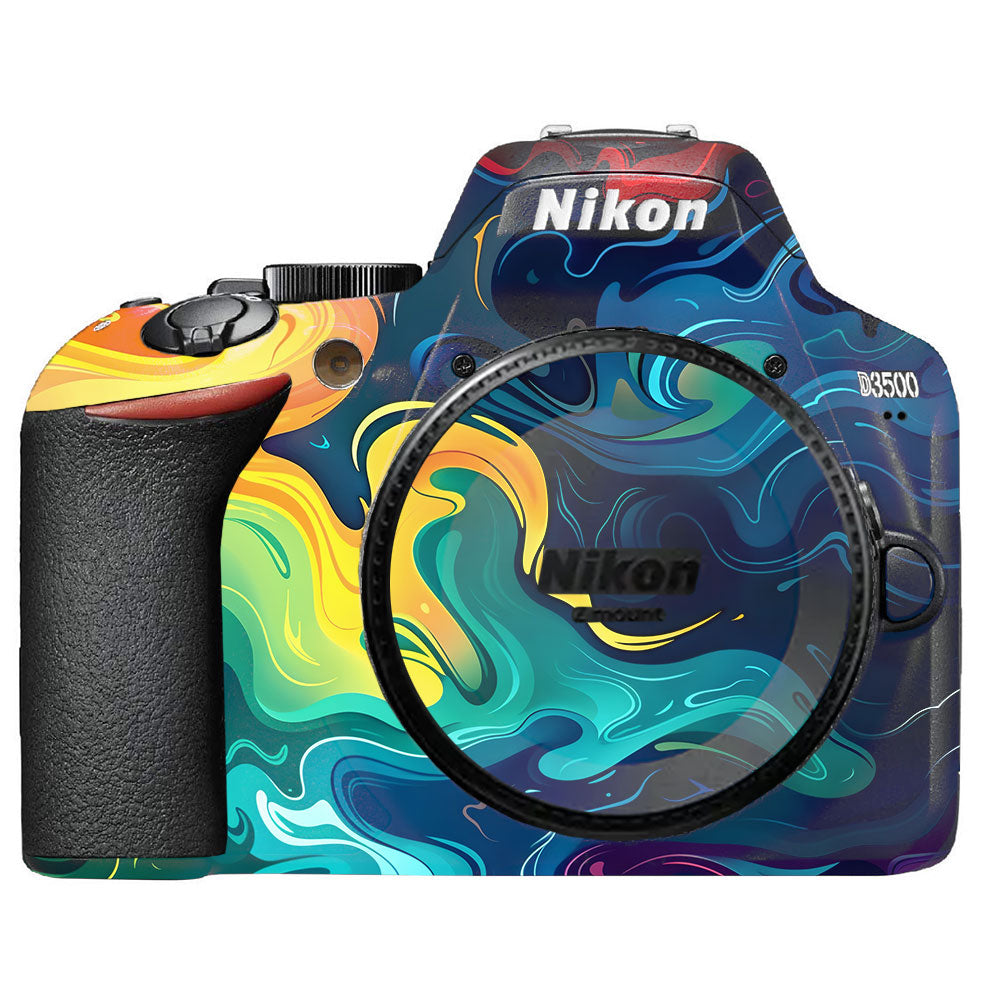 Rainbow Liquid Fusion Nikon D3500 Camera Skin