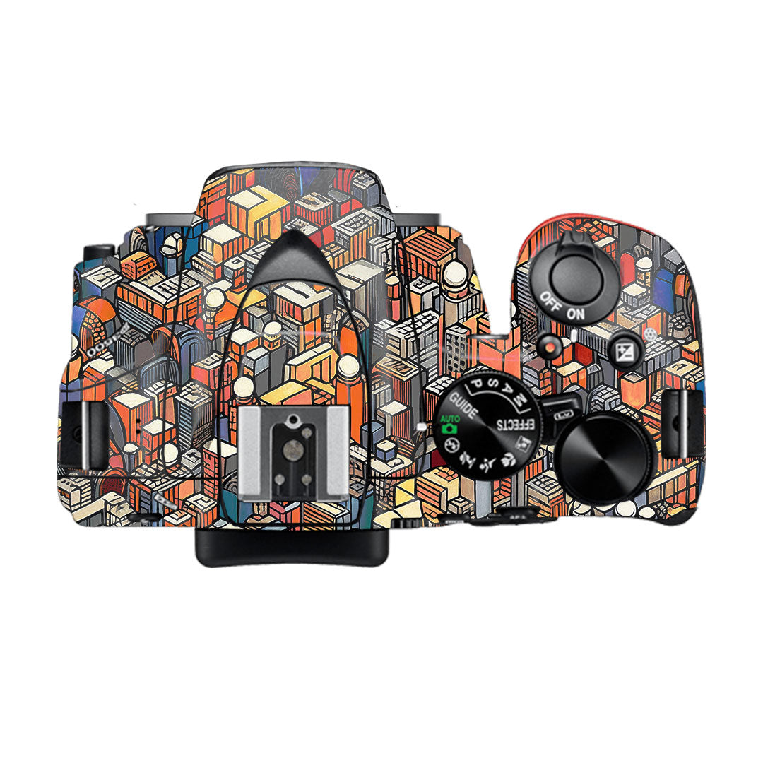 Isometric Cityscape Nikon D3500 Camera Skin