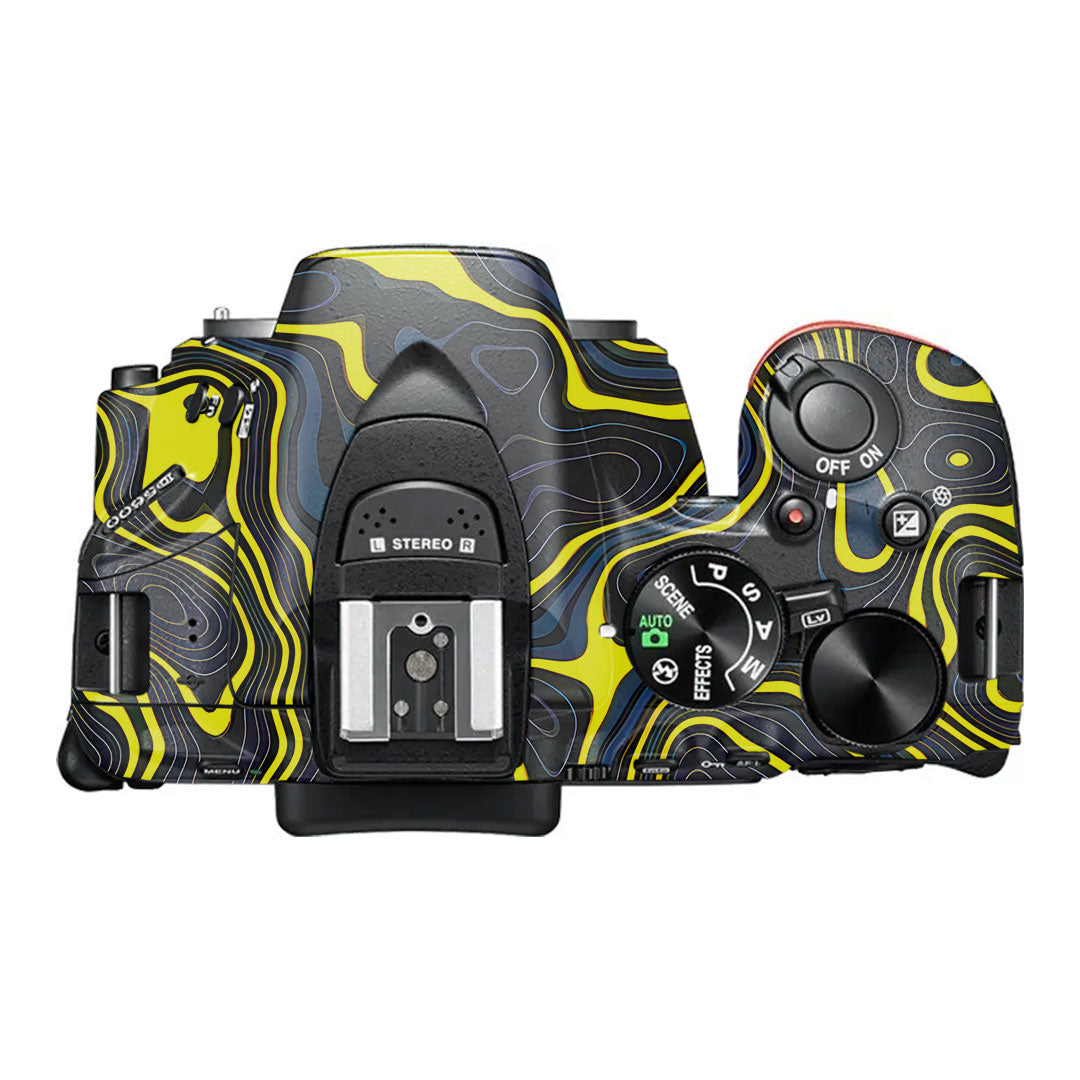 Neon Lava Contours Nikon D5600 Camera Skin