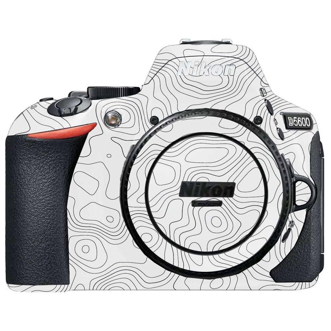 White Contour Design Nikon D5600 Camera Skin