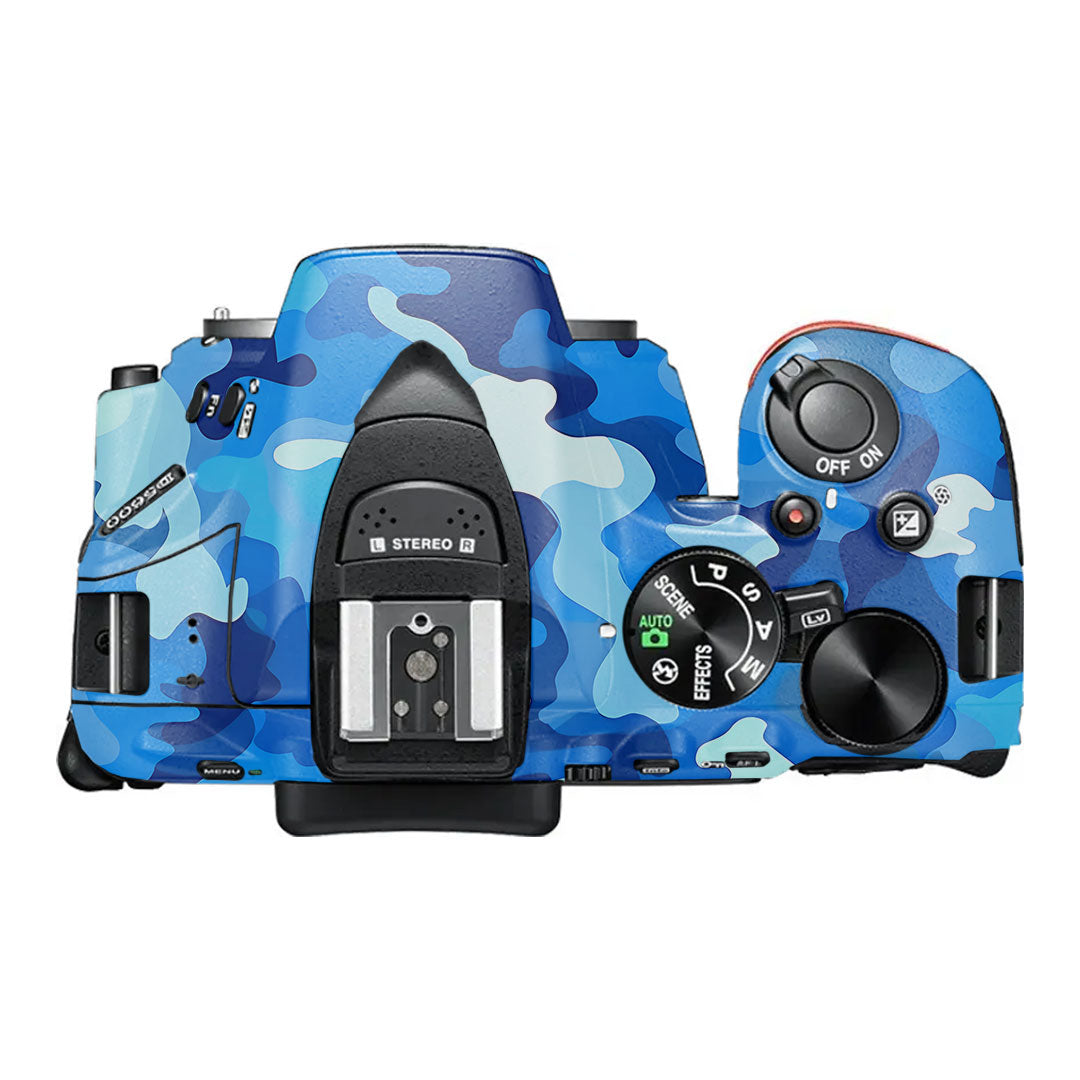 Arctic Blue Camo Pattern Nikon D5600 Camera Skin