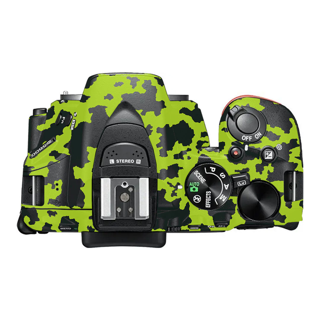 Neon Green Splatter Nikon D5600 Camera Skin