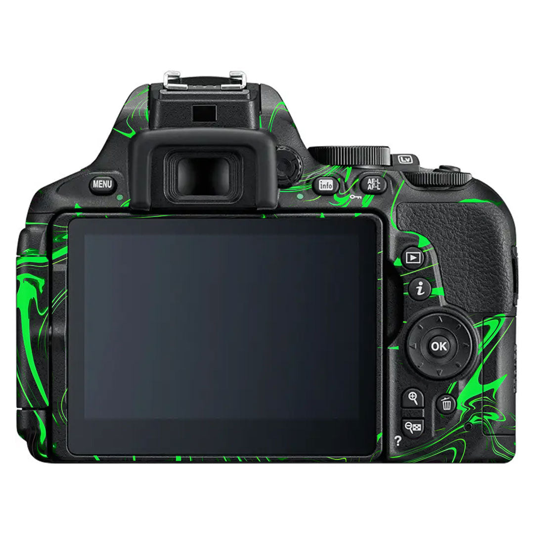 Green Liquid Pattern Nikon D5600 Camera Skin