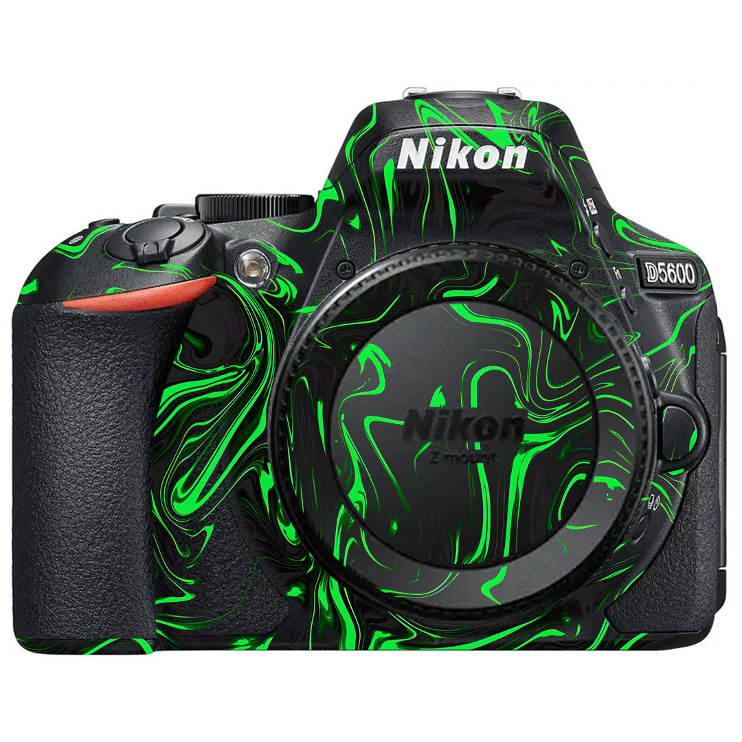 Green Liquid Pattern Nikon D5600 Camera Skin