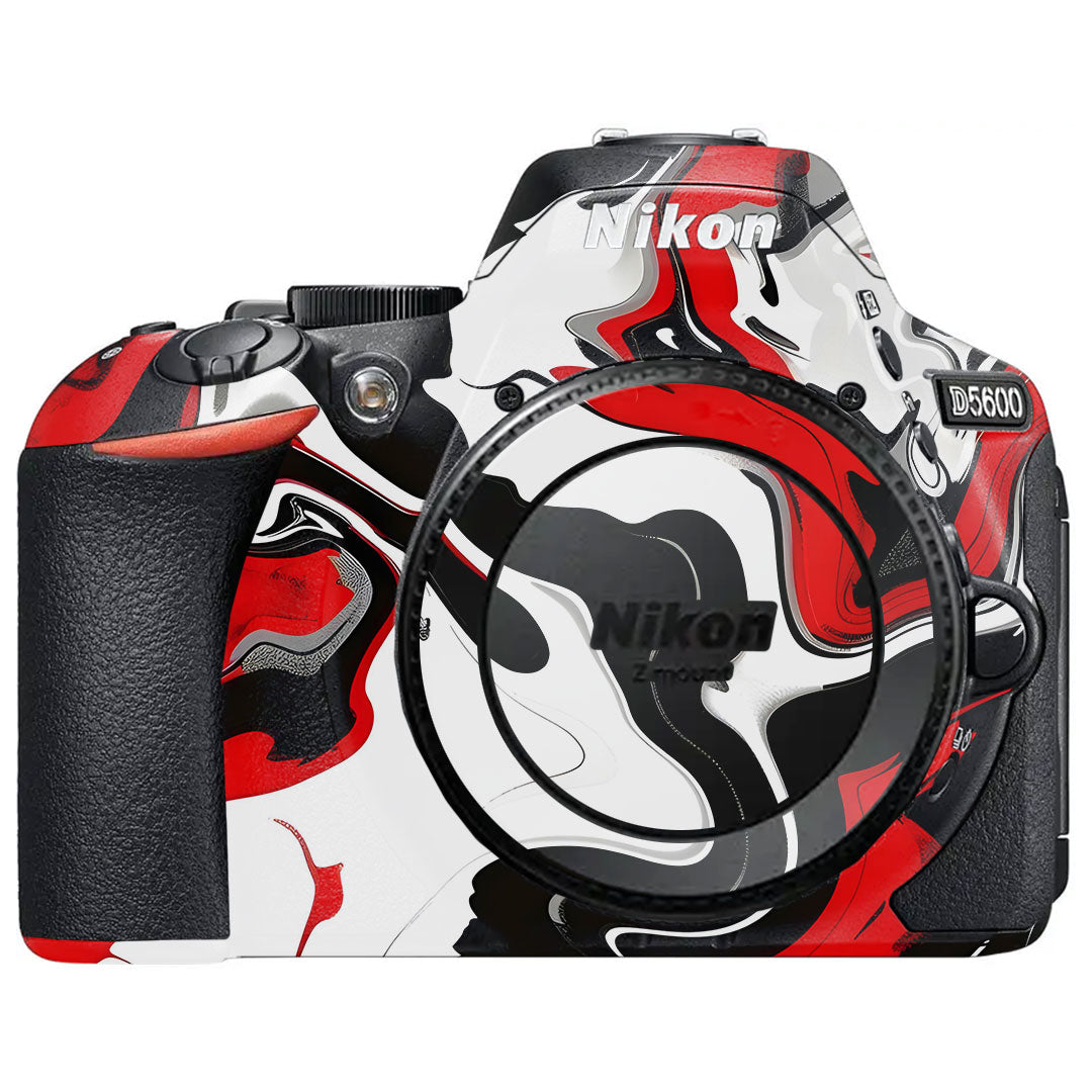 Scarlet and White Motion Nikon D5600 Camera Skin