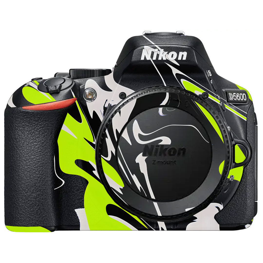 Neon Green and Black Pattern Nikon D5600 Camera Skin