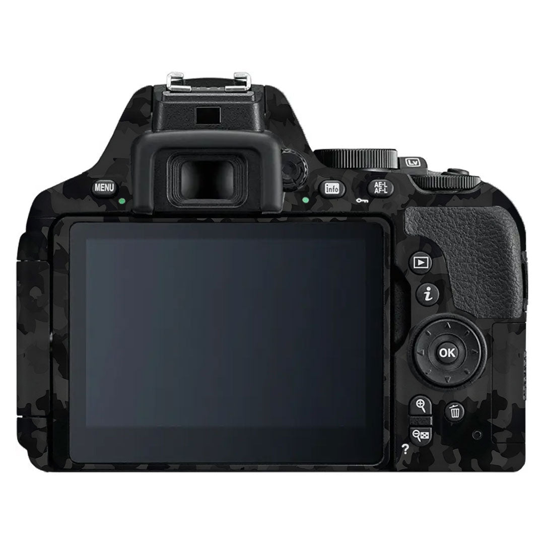 Black Camouflage Nikon D5600 Camera Skin