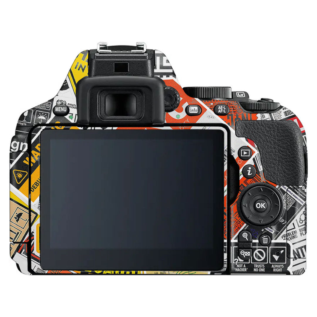 Tech Aesthetic Sticker Collage Nikon D5600 Camera Skin