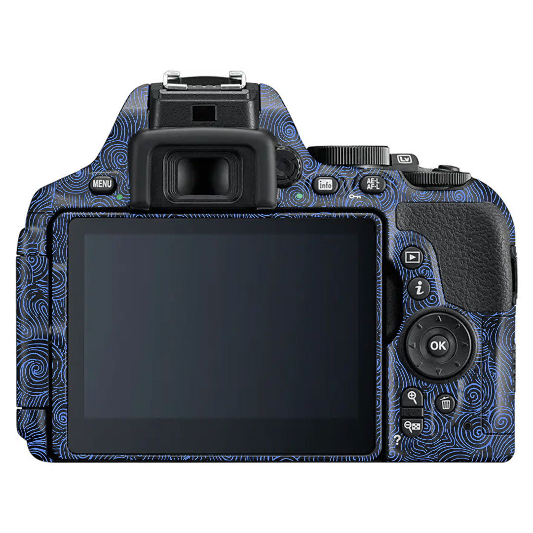 Blue Spirals Nikon D5600 Camera Skin
