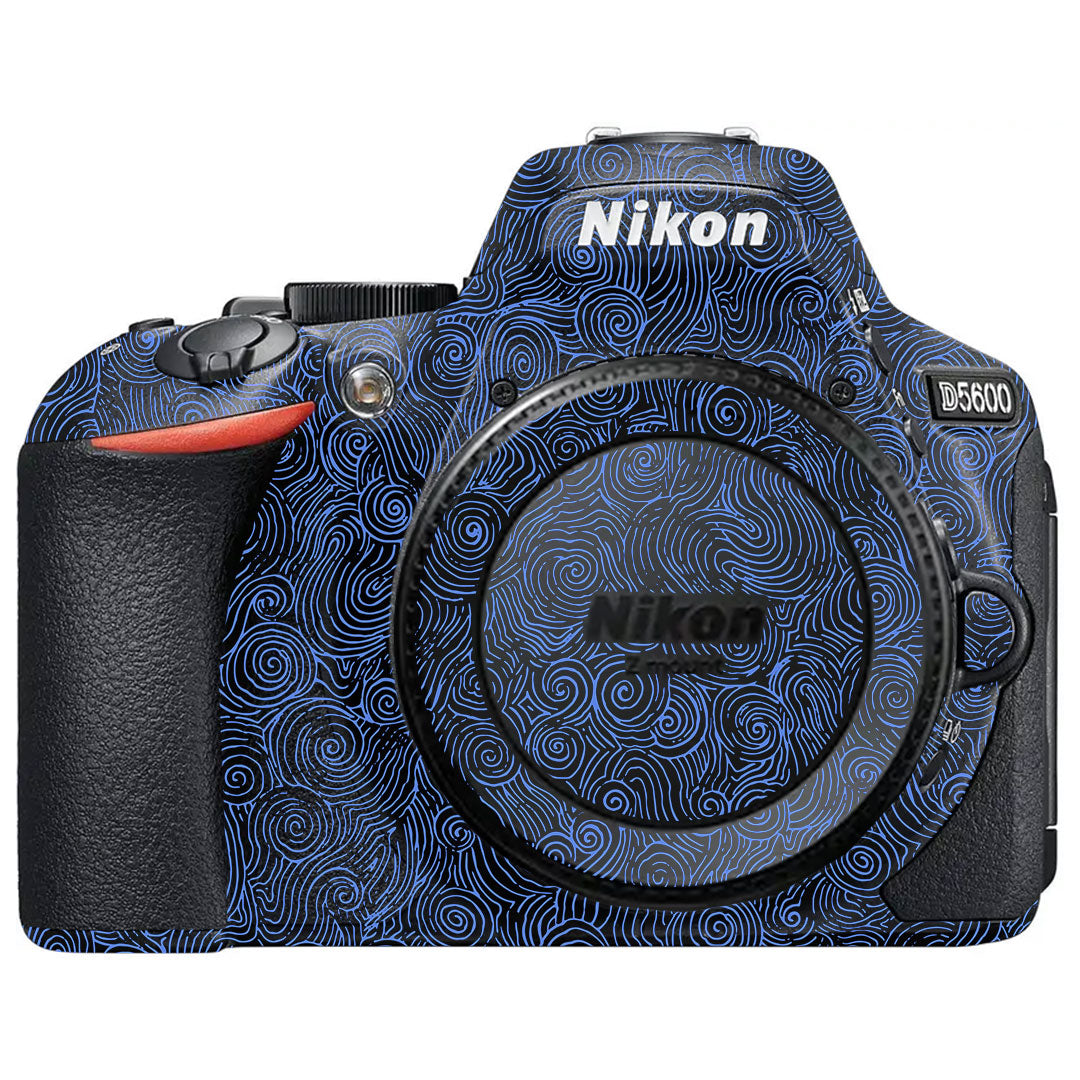 Blue Spirals Nikon D5600 Camera Skin