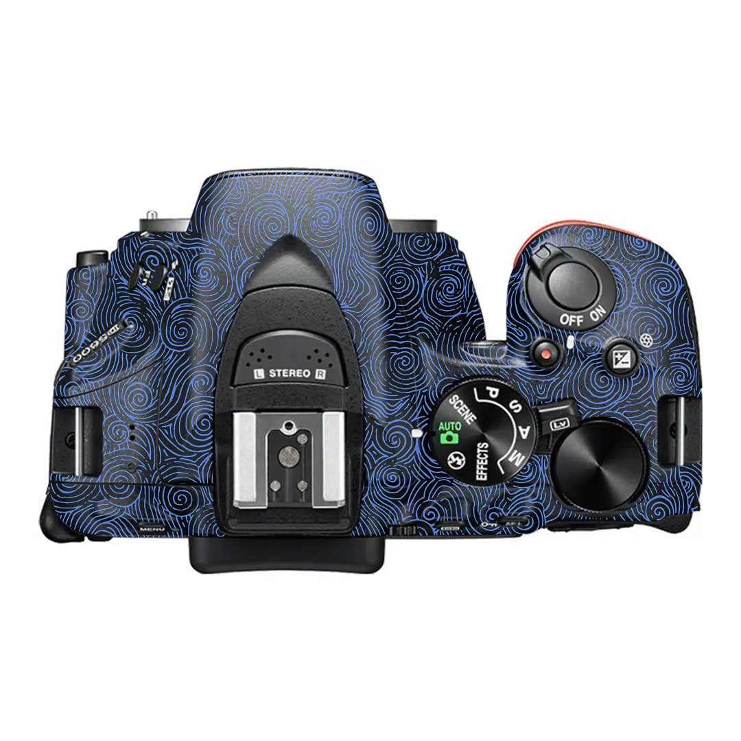 Blue Spirals Nikon D5600 Camera Skin